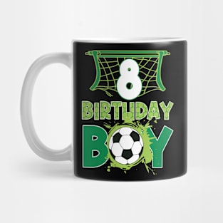 8th Birthday Boy Soccer Funny B-day Gift For Boys Kids Mug